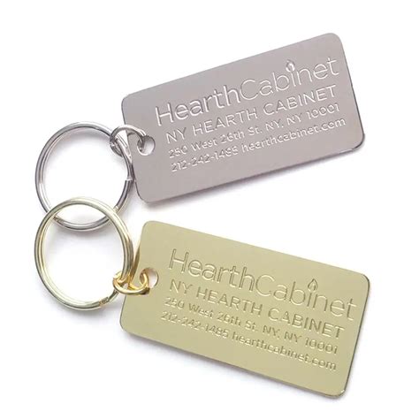 Metal Name Tag Keychain 